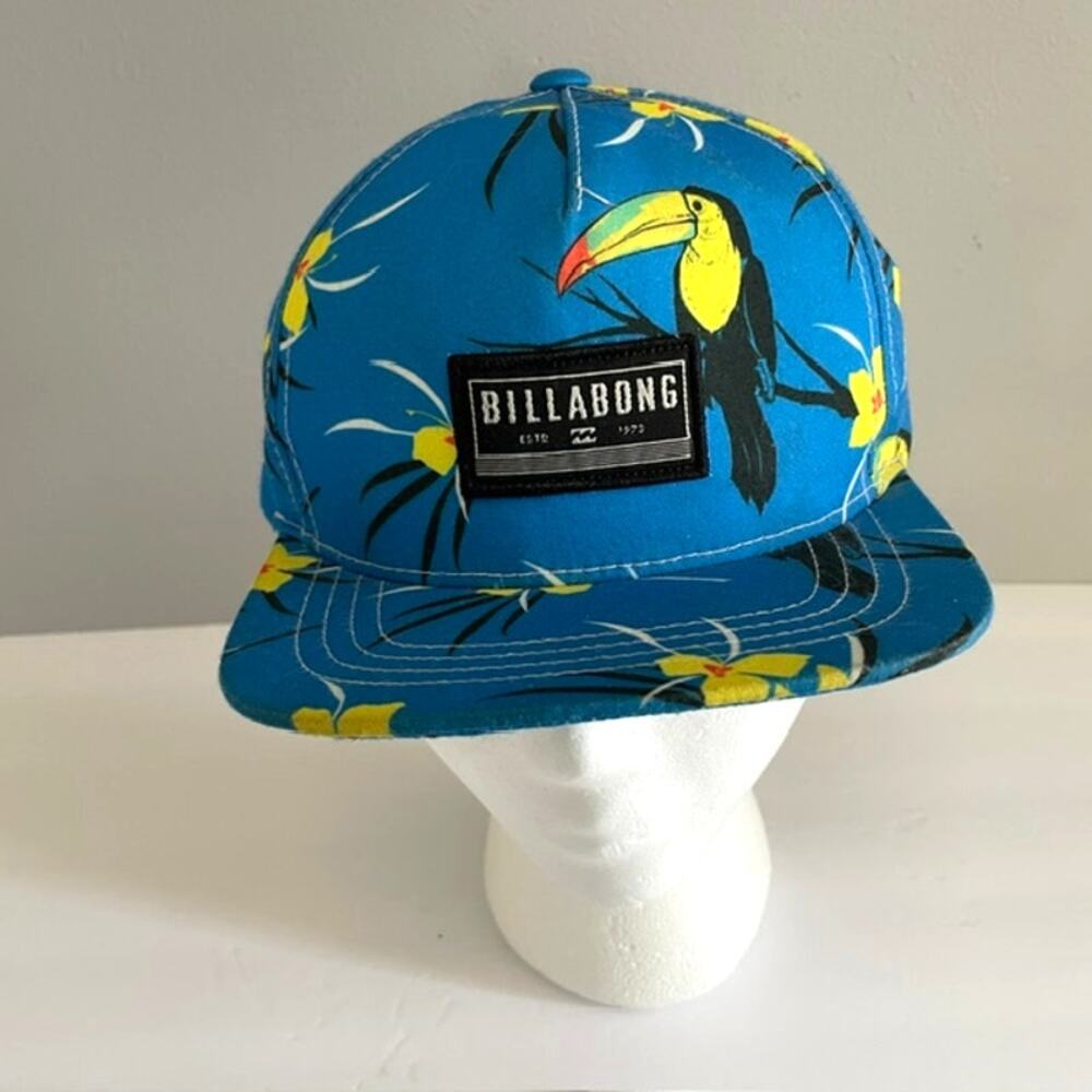 Billabong Toucan Tropical Hat Blue Surf Skater Streetwear Cap Men Women Unisex